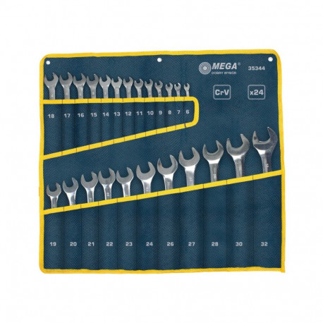 Klucze oczkowo-płaskie szt.24 (6-32mm), cv