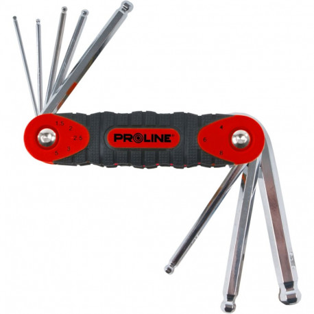 Kuuskantvõtmed kuuliga 1.5-8.0 mm koos korgiga 8 tk proline