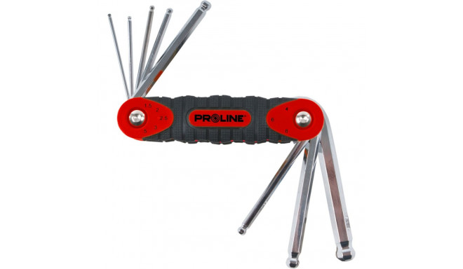 Kuuskantvõtmed kuuliga 1.5-8.0 mm koos korgiga 8 tk proline