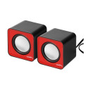 AC870 R 43397 Głośniki komputerowe 6W USB Red&Black