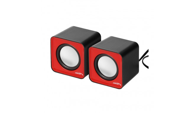 AC870 R 43397 arvutikõlarid 6W USB punane ja must