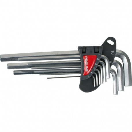 48319 pikad kuuskantvõtmed CrV komplekt 9 osa 1.5-10mm, Proline