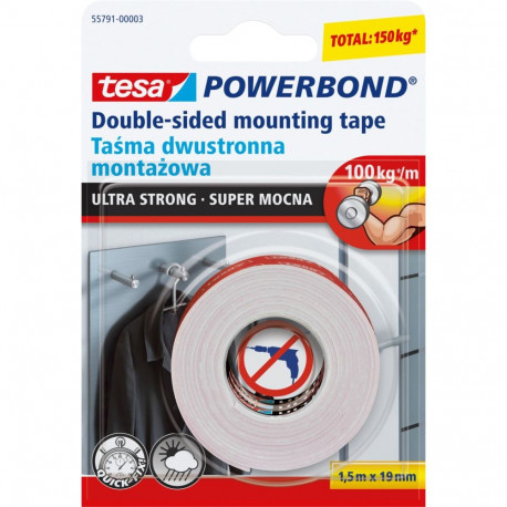 H5579203 kahepoolne montaažiteip Tesa Powerbond super tugev 55792