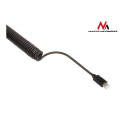 MCE76 37545 Ładowarka samochodowa 2xUSB, 5.2A, lightning spiralny 1.8m