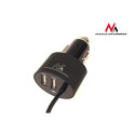 MCE76 37545 Ładowarka samochodowa 2xUSB, 5.2A, lightning spiralny 1.8m