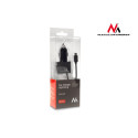 MCE76 37545 Ładowarka samochodowa 2xUSB, 5.2A, lightning spiralny 1.8m