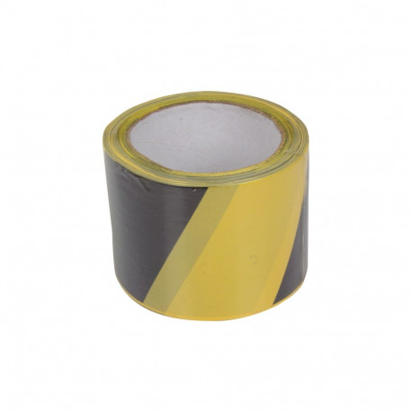 Hoiatuslint kollane-must 120mm 100m (u 30 mikronit) (ilma liimita)