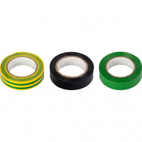 isolatsiooniteip pcw 15*0,15mm, dł=10m (do 1kv) 1szt, kollane-roheline