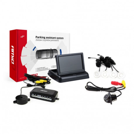 Parkimisandurite komplekt tft02 4,3" HD-305-LED kaameraga, 4 valget andurit