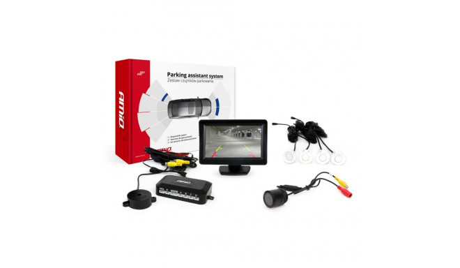 Parkimisandurite komplekt tft01 4,3" HD-301-IR kaameraga, 4 valget andurit
