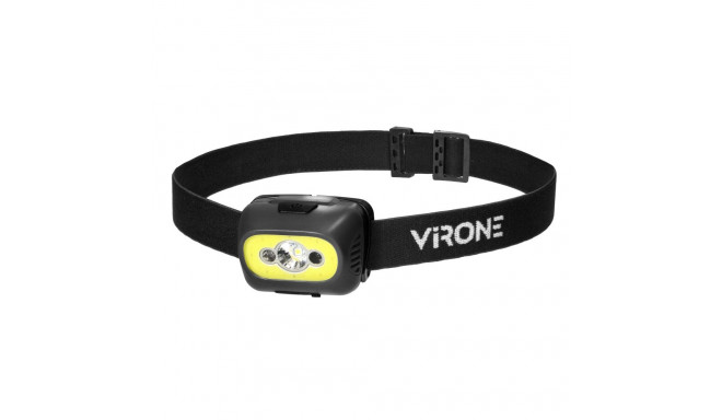 COB LED esilatern liikumisanduriga, akuga, must