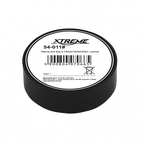 54-011# Isoleerlint 0,15mm/15mm/20m - must (10 tk.)