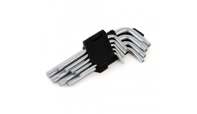 Klucze torx krótkie crv 9 szt. amio-01040
