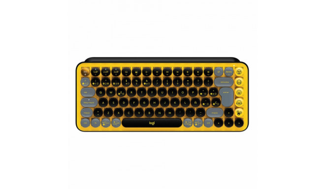 Wireless Keyboard Logitech 920-010728 Black Yellow Spanish Qwerty