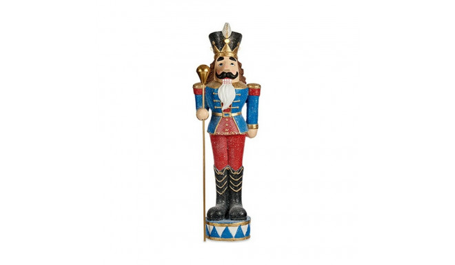 Decorative Figure Nutcracker Blue LED Light Polyresin 20 x 92 x 28 cm