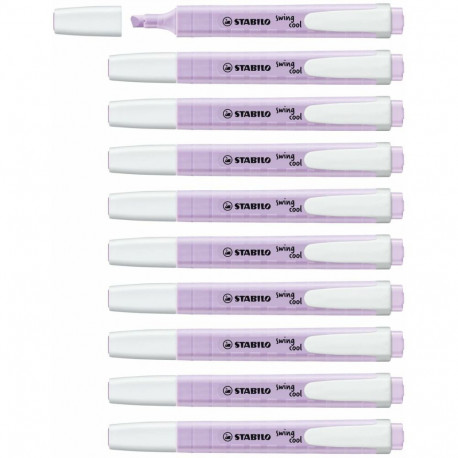 Pimeduses Helendavate Markerite Komplekt Stabilo Swing Cool Lilla 10 Tükid, osad