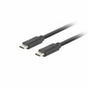 USB-C Kabelis Lanberg CA-CMCM-32CU-0005-BK Melns 50 cm