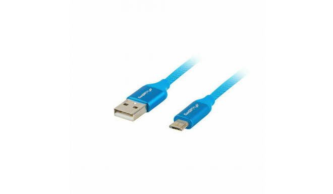 USB-kaabel-mikro USB Lanberg CA-USBM-20CU-0010-BL Sinine 1 m (1 Ühikut)