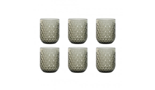 Set of glasses Home ESPRIT Grey Crystal 240 ml (6 Units)