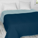 Reversible Bedspread HappyFriday Basic Arista Navy Blue Mint 270 x 260 cm