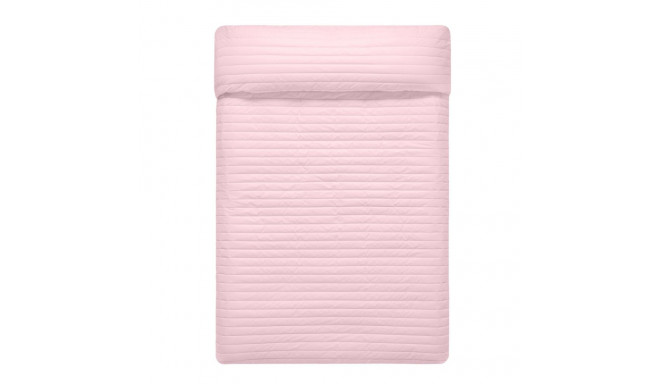 Reversible Bedspread HappyFriday Basic Dash Pink Navy Blue 240 x 260 cm