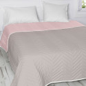 Reversible Bedspread HappyFriday Basic Arista Grey Light Pink 270 x 260 cm