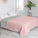 Reversible Bedspread HappyFriday Basic Arista Grey Light Pink 270 x 260 cm