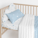 Cot protector HappyFriday Basic Kids Little star  Blue 60 x 40 cm