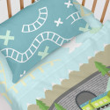 Bedding set HappyFriday Happynois Train Multicolour Baby Crib 2 Pieces