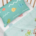 Bedding set HappyFriday Happynois World Map Multicolour Baby Crib 2 Pieces