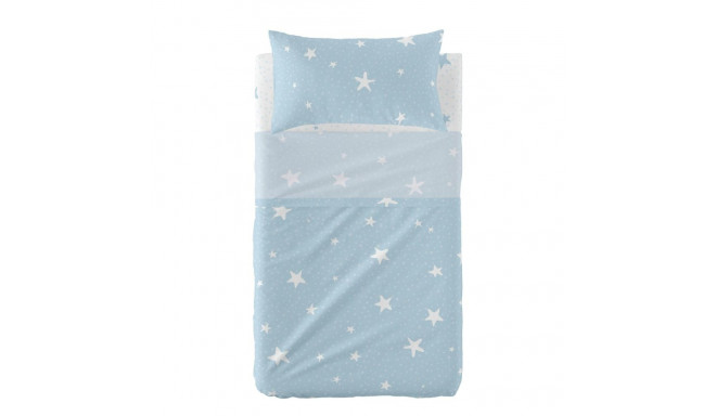 Bedding set HappyFriday Basic Kids Little star Blue Baby Crib 2 Pieces