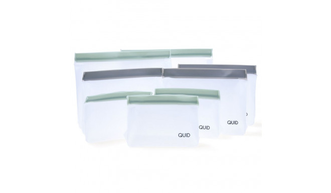 Reusable Food Bag Set Quid Rico Plastic Zip 8 Pieces