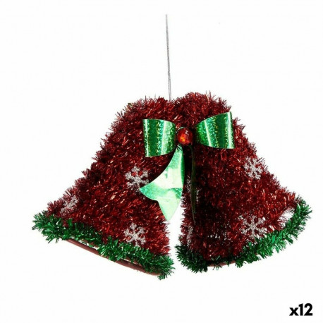Christmas bauble Krist+ 18CH405 18CH405 White Red Green polypropylene PET Hoods 21 x 14 x 10 cm Pend