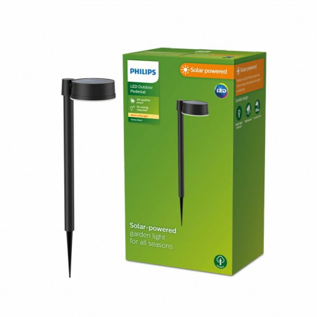Solar garden lights Philips Vynce 1,5 W 11,2 x 14,2 x 54 cm Black Plastic Circular (2700 K) (Soft gr