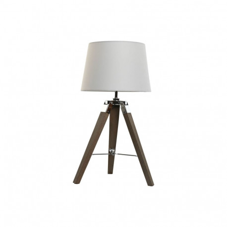 Desk lamp Home ESPRIT White Brown Wood 36 x 36 x 60 cm