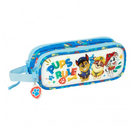 Kahe tõmblukuga pliiatsikarp The Paw Patrol Pups rule Sinine 21 x 8 x 6 cm