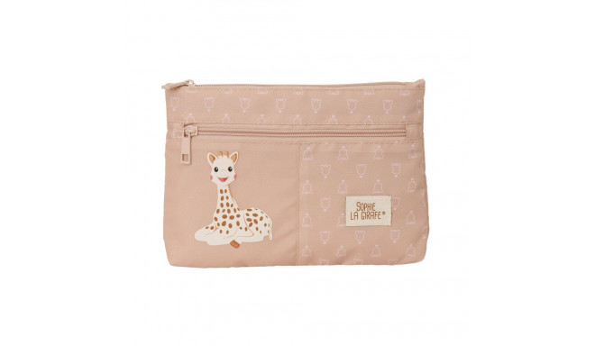 Double Carry-all Sophie la Girafe Beige 23 x 16 x 3 cm
