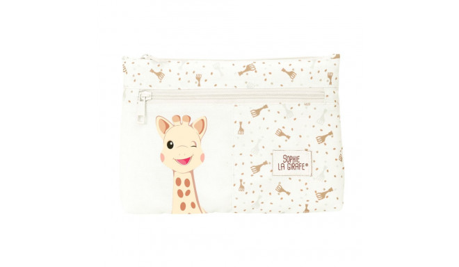 Double Carry-all Sophie la Girafe Beige 23 x 16 x 3 cm