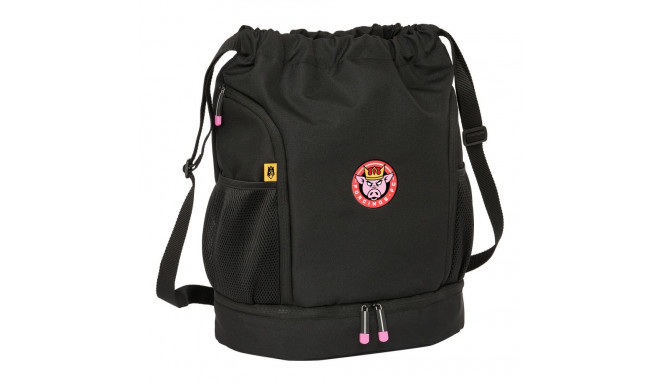 Backpack with Strings Kings League Porcinos Black 35 x 40 x 1 cm