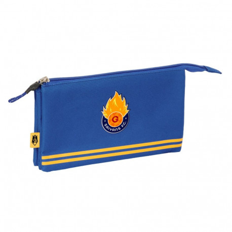 Kolme tõmblukuga pliiatsikarp Kings League Saiyans Sinine 22 x 12 x 3 cm