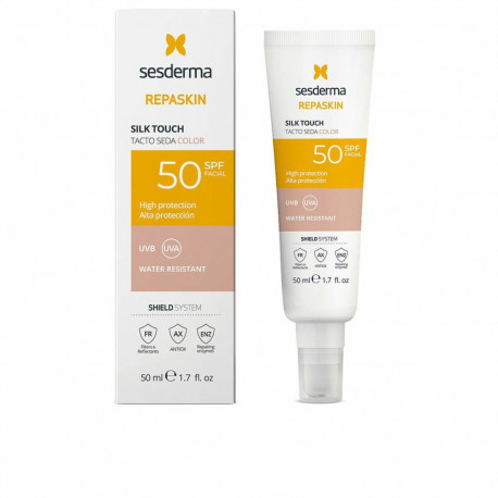 Päikesekaitse koos Värviga Sesderma REPASKIN Spf 50 50 ml Siidine