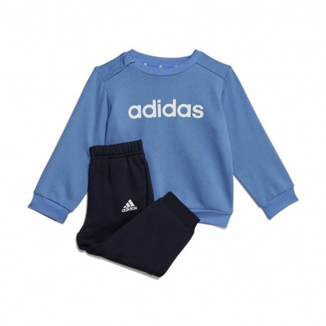 Children’s Tracksuit Adidas Lin Fl Jog Blue - 6-9 Months