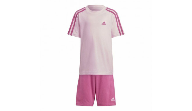 Children's Sports Outfit Adidas 3 Stripes Pink - 7-8 Years