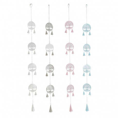 Rippkaunistus DKD Home Decor Puu Valge (4 Ühikut)