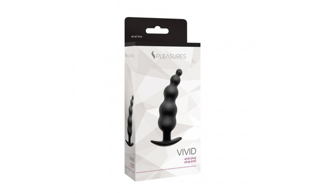 Anal plug S Pleasures Vivid Black