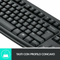 Klaviatuur ja Juhtmevaba Hiir Logitech 920-004512 Must Qwerty Itaalia keel