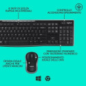 Klaviatuur ja Juhtmevaba Hiir Logitech 920-004512 Must Qwerty Itaalia keel