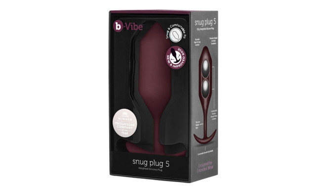 Vibreeriv tagumikukork B-Vibe 5 Kastanpruun