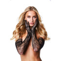 Gloves Baci Lingerie Flower Lace Opera Black