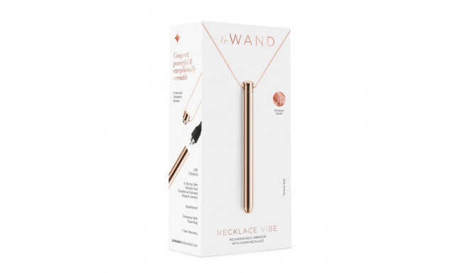 Bullet Vibrator Le Wand Necklace Pendant Rose Gold